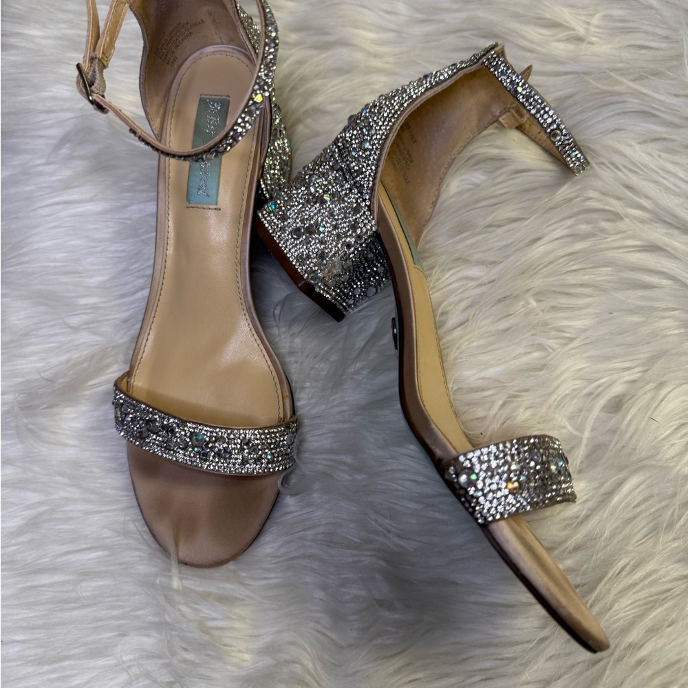 Betsey Johnson Silver Embellished Heels